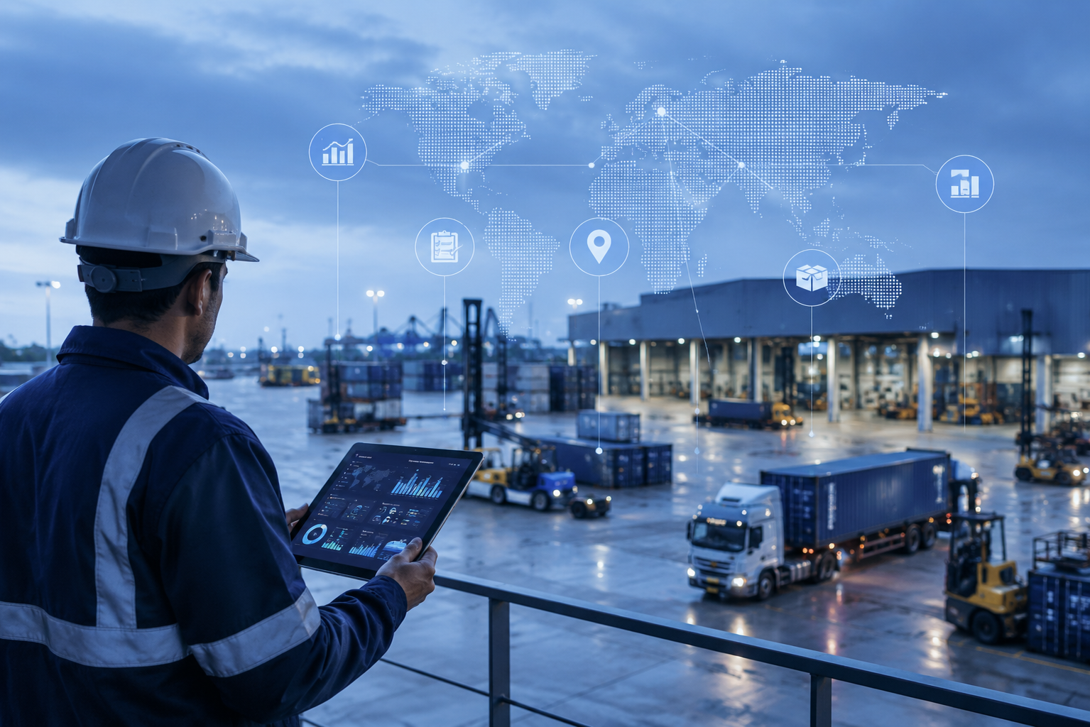 Industrial logistics hub transloading